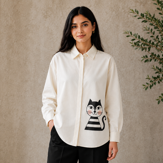 Chic-Cat Statement Shirt